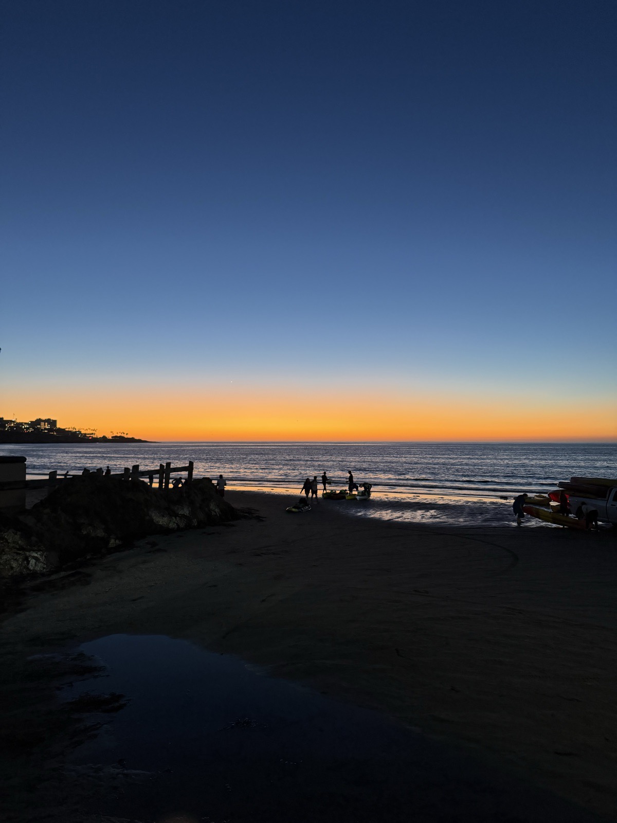 Sunset over the ocean from a San Diego beach